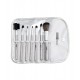 BEAUTY TREATS 7PCS BRUSH SET IN POUCH SILVER